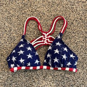 American Flag Swimsuit Top